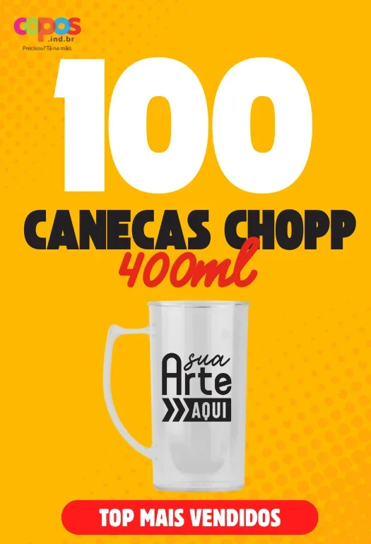 100 Canecas de Chopp 400 ml 