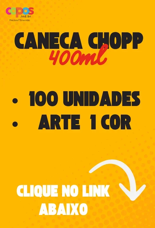 100 Canecas de Chopp 400 ml 100 Canecas de Chopp 400 ml