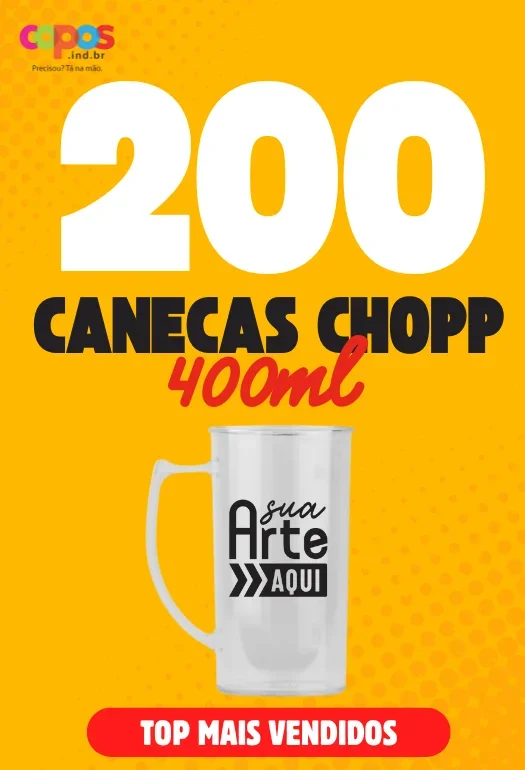 200 Canecas de Chopp 400 ml 